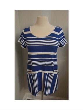 Saturday/Sunday Anthropologie Coastal Stripe Tee NWT – Blue/White – Size Medium